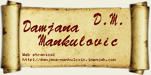 Damjana Mankulović vizit kartica